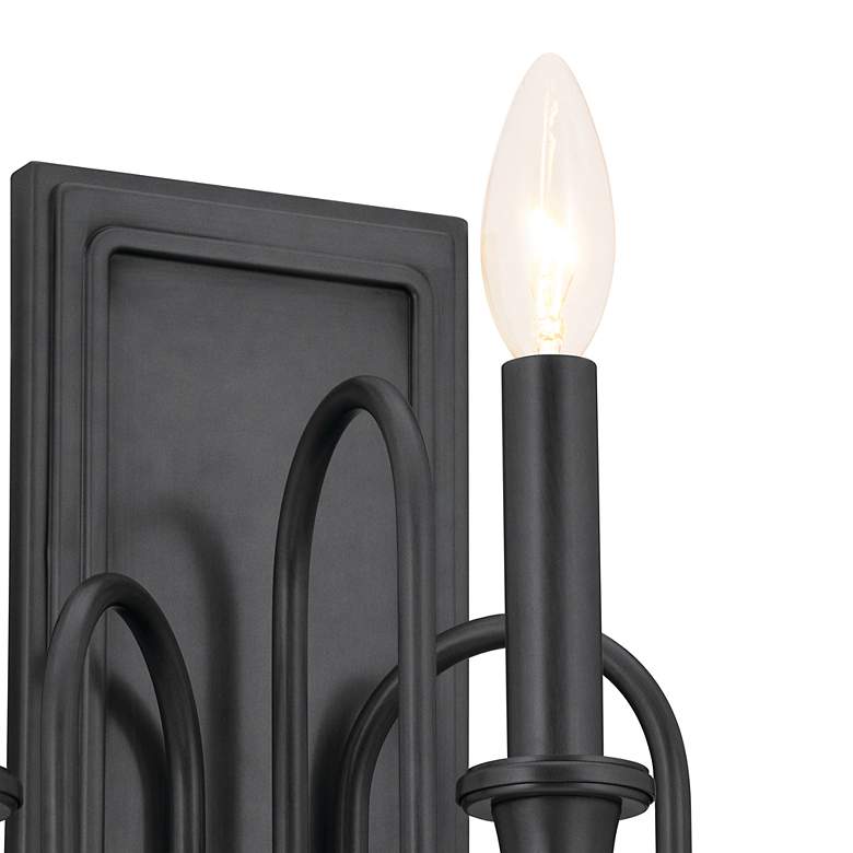 Image 3 Kichler Karthe 14 1/2" High Black 3-Light Wall Sconce more views