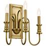 3_Kichler Karthe 14 1/2"H Natural Brass 3-Light Wall Sconce