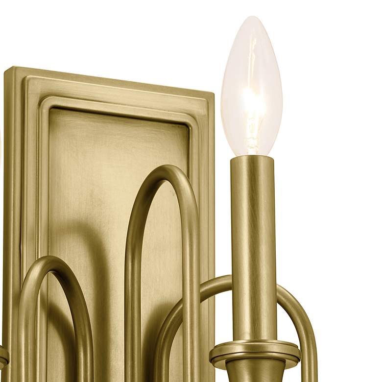 Image 4 Kichler Karthe 14 1/2"H Natural Brass 3-Light Wall Sconce more views