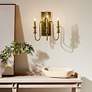 5_Kichler Karthe 14 1/2"H Natural Brass 3-Light Wall Sconce more views