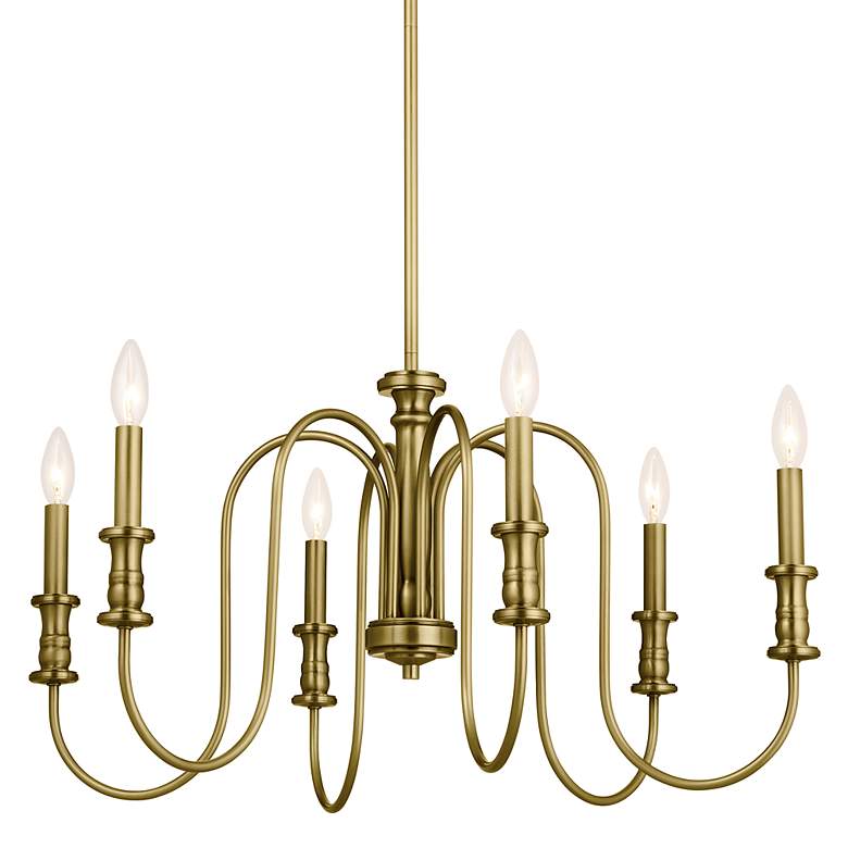 Image 4 Kichler Karthe 28 3/4" Wide Natural Brass 6-Light Chandelier more views