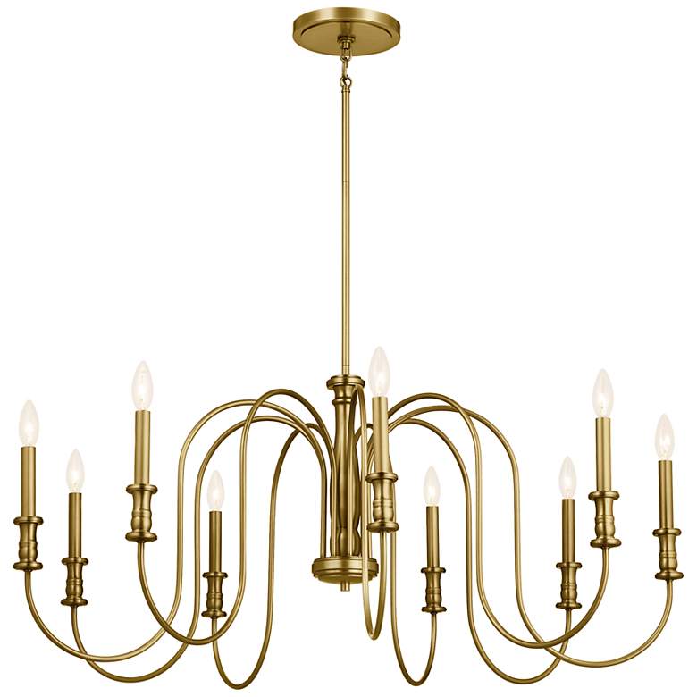Image 1 Kichler Karthe 42" Wide Natural Brass 6-Light Chandelier