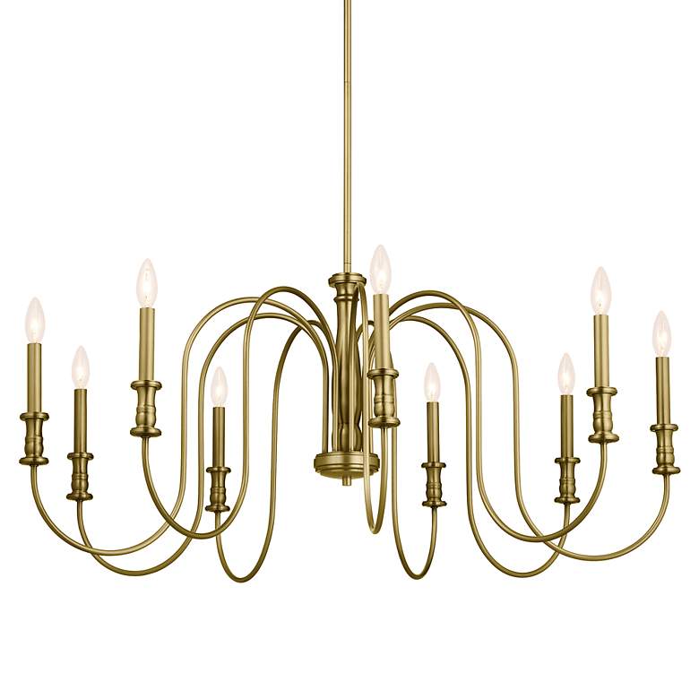 Image 3 Kichler Karthe 42" Wide Natural Brass 6-Light Chandelier more views