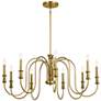 2_Kichler Karthe 42" Wide Natural Brass 9-Light Chandelier