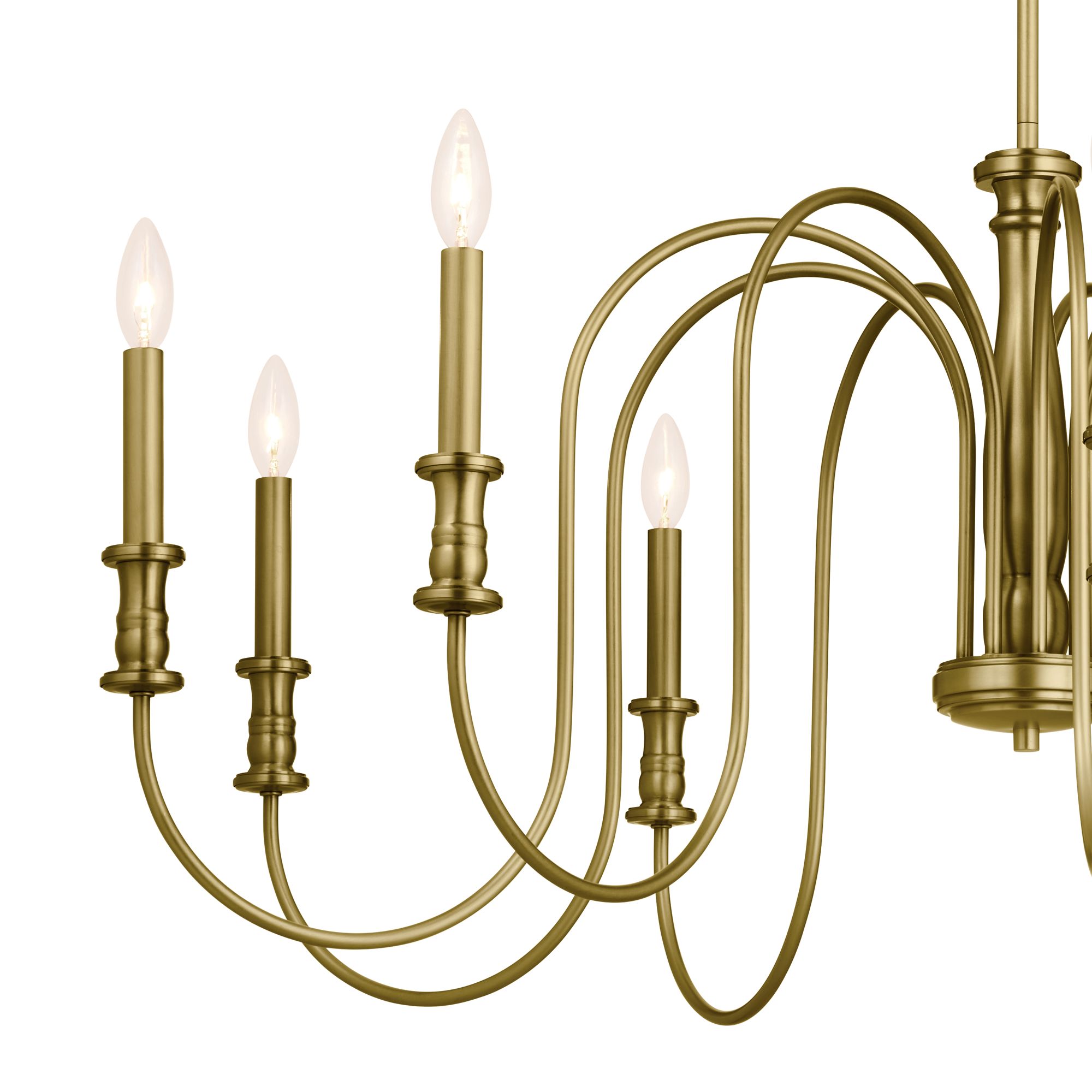 Image 3 Kichler Karthe 42" Wide Natural Brass 9-Light Chandelier more views