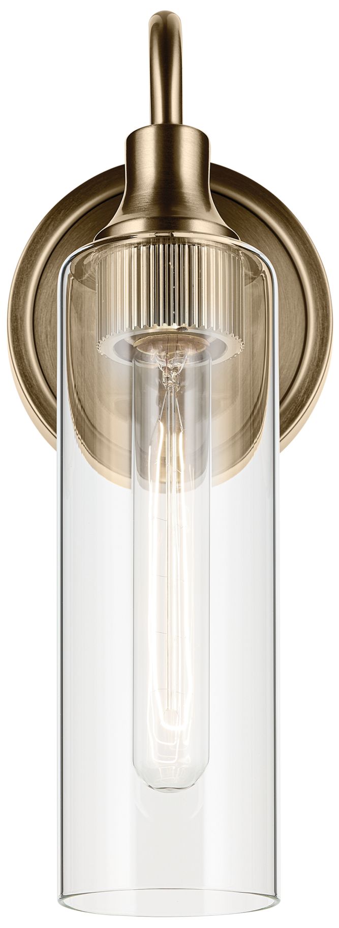 Image 3 Kichler Kavi Champagne Bronze Wall Sconce 1Lt with Clear Glass more views