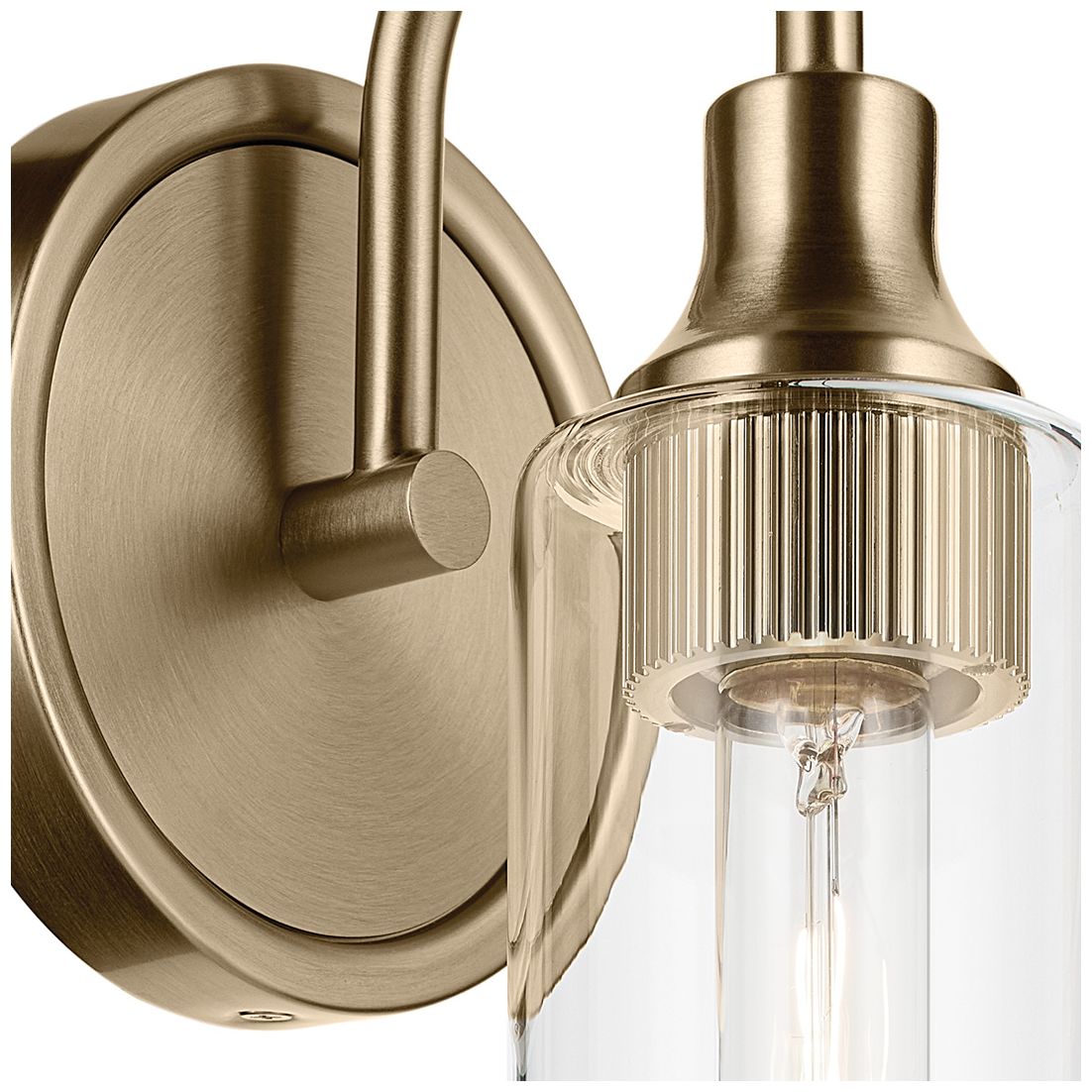 Image 4 Kichler Kavi Champagne Bronze Wall Sconce 1Lt with Clear Glass more views