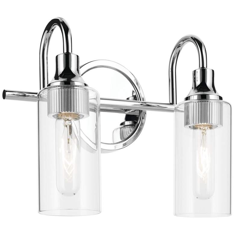 Image 1 Kichler Kavi Chrome Bath 2Lt with Clear Glass