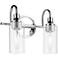 Kichler Kavi Chrome Bath 2Lt with Clear Glass