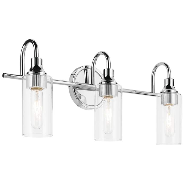 Image 1 Kichler Kavi Chrome Bath 3Lt with Clear Glass
