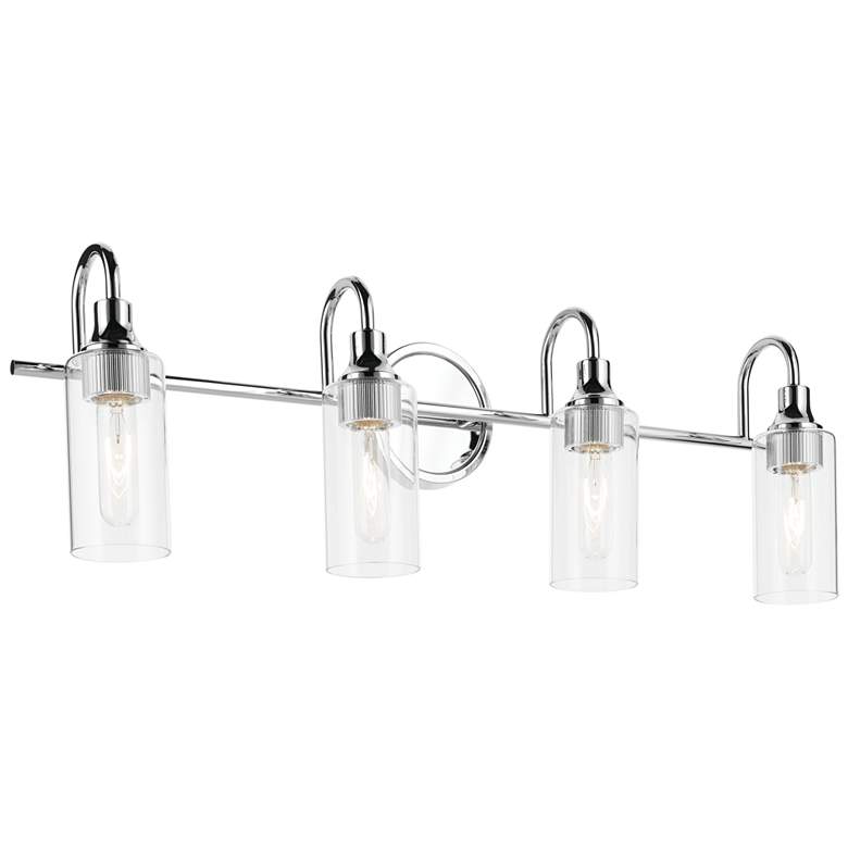 Image 1 Kichler Kavi Chrome Bath 4Lt with Clear Glass