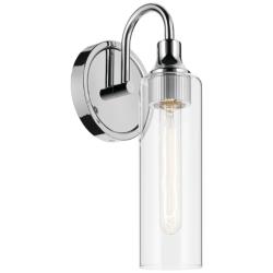 Kichler Kavi Chrome Wall Sconce 1Lt with Clear Glass