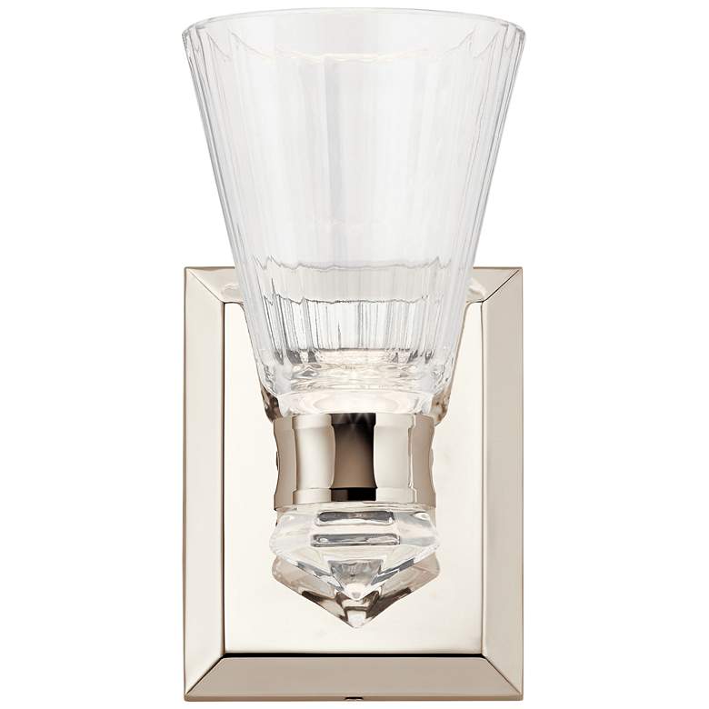 Image 1 Kichler Kayva 9 3/4" High Polished Nickel LED Wall Sconce