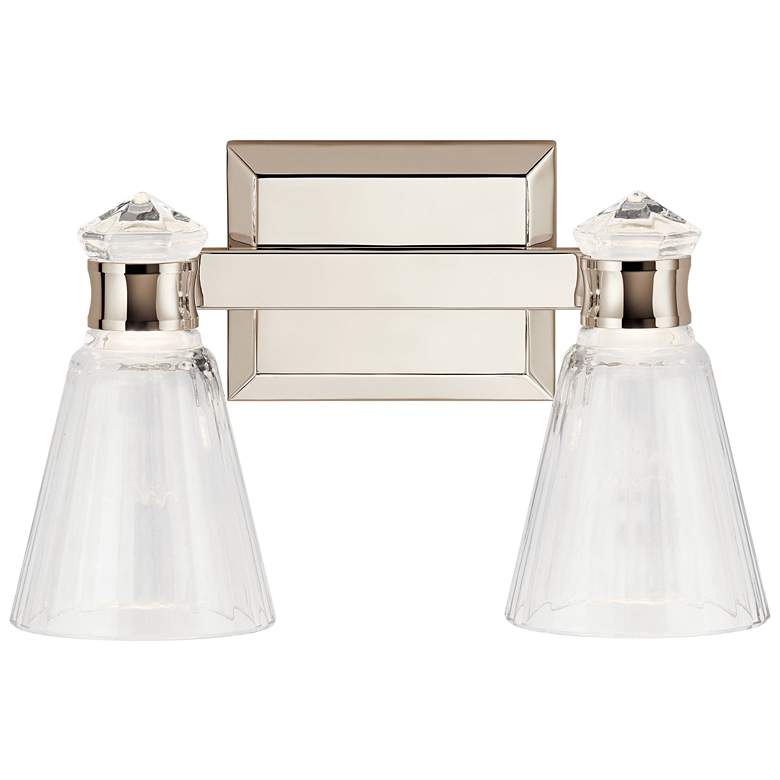 Kichler Kayva 9&quot;H Polished Nickel 2-Light LED Wall Sconce more views