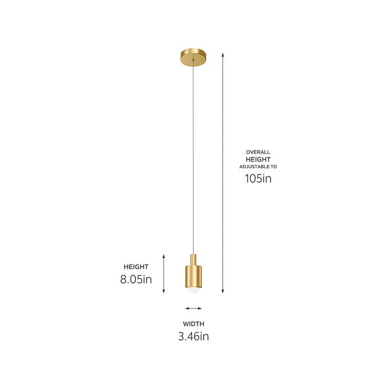 Image 4 Kichler Keele 3 1/2" Wide Champagne Gold LED Mini Pendant more views