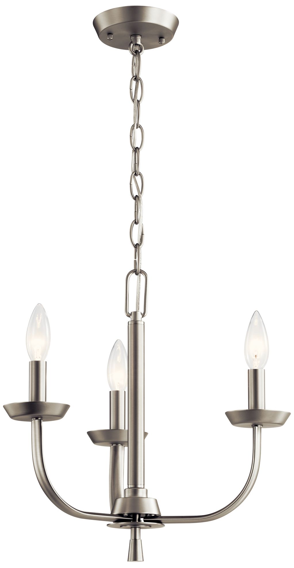 Kichler Kennewick 16" Wide 3-Light Brushed Nickel Mini Chandelier