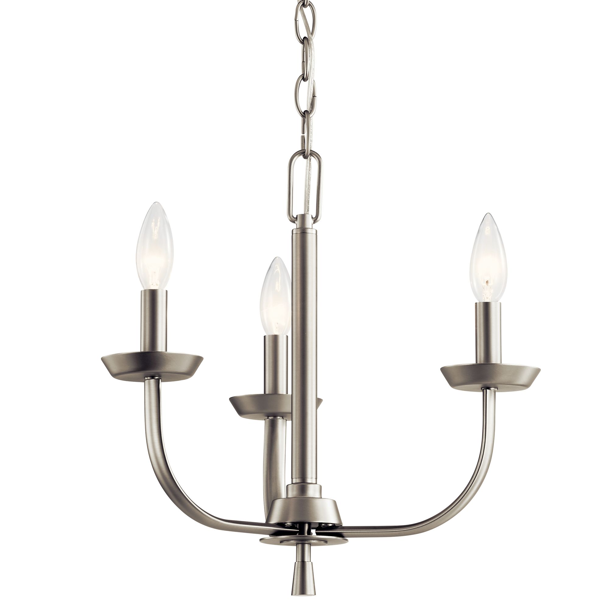 Image 3 Kichler Kennewick 16" Wide 3-Light Brushed Nickel Mini Chandelier more views