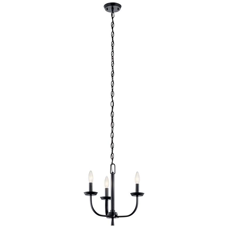 Image 1 Kichler Kennewick 16" Wide Black 3-Light Chandelier