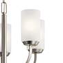Thumbnail2 of Kichler Kennewick 17" Wide 5-Light White Glass and Nickel Chandelier more views