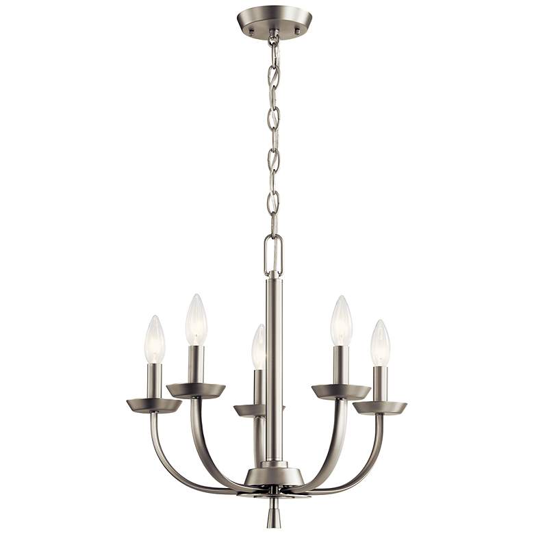 Image 1 Kichler Kennewick 18" Wide 5-Light Brushed Nickel Small Chandelier