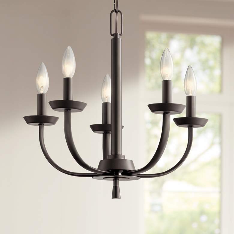 Image 1 Kichler Kennewick 18" Wide Olde Bronze 5-Light Chandelier