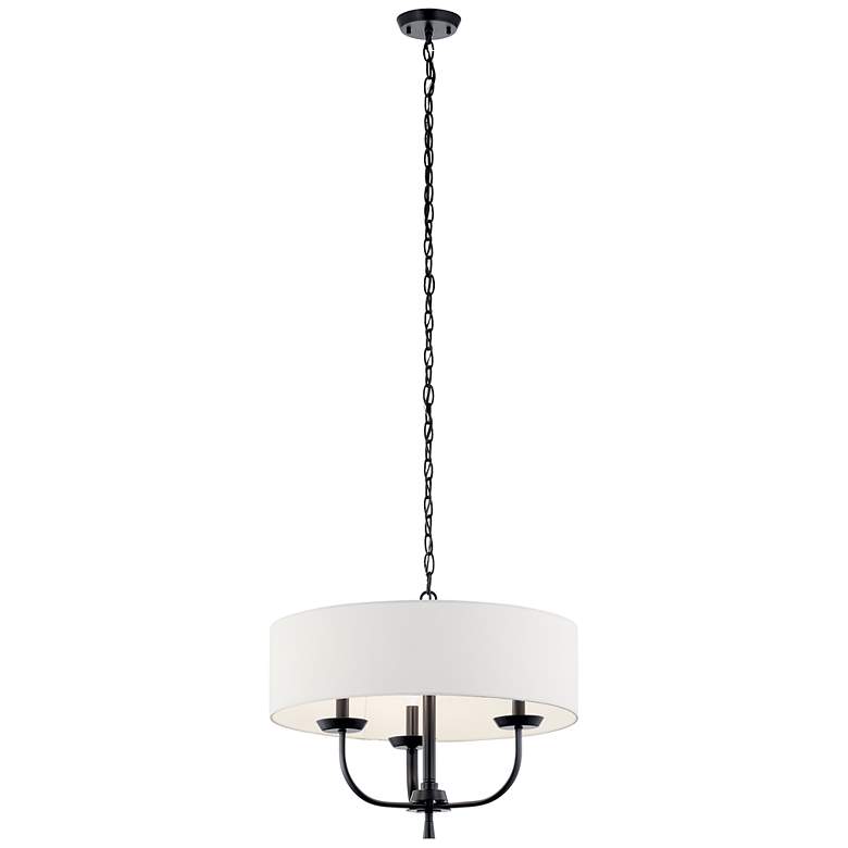 Image 2 Kichler Kennewick 20" Wide Black 3-Light Shade Chandelier