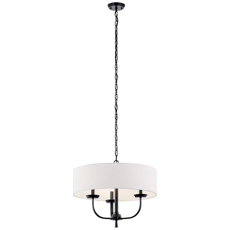 Image 1 Kichler Kennewick 20 inch Wide Black 3-Light Shade Chandelier