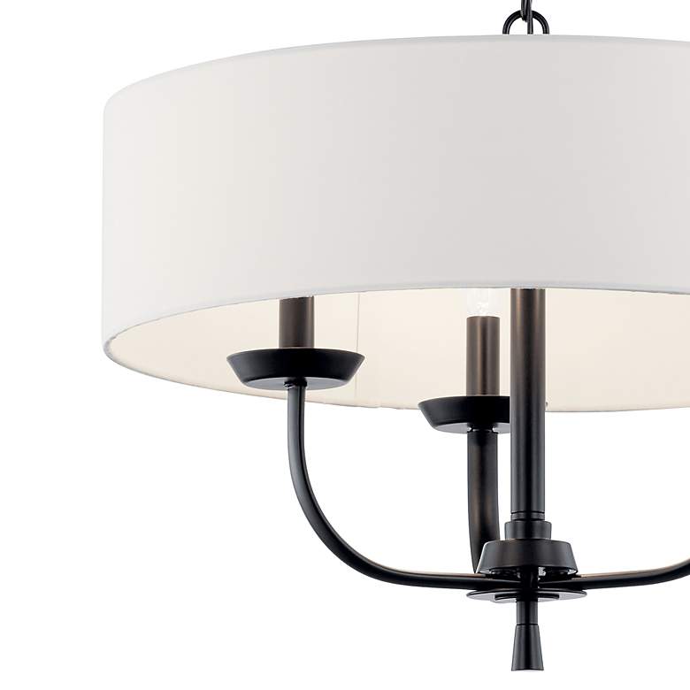 Image 3 Kichler Kennewick 20" Wide Black 3-Light Shade Chandelier more views
