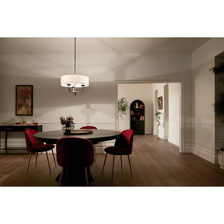 Image 7 Kichler Kennewick 20" Wide Black 3-Light Shade Chandelier more views