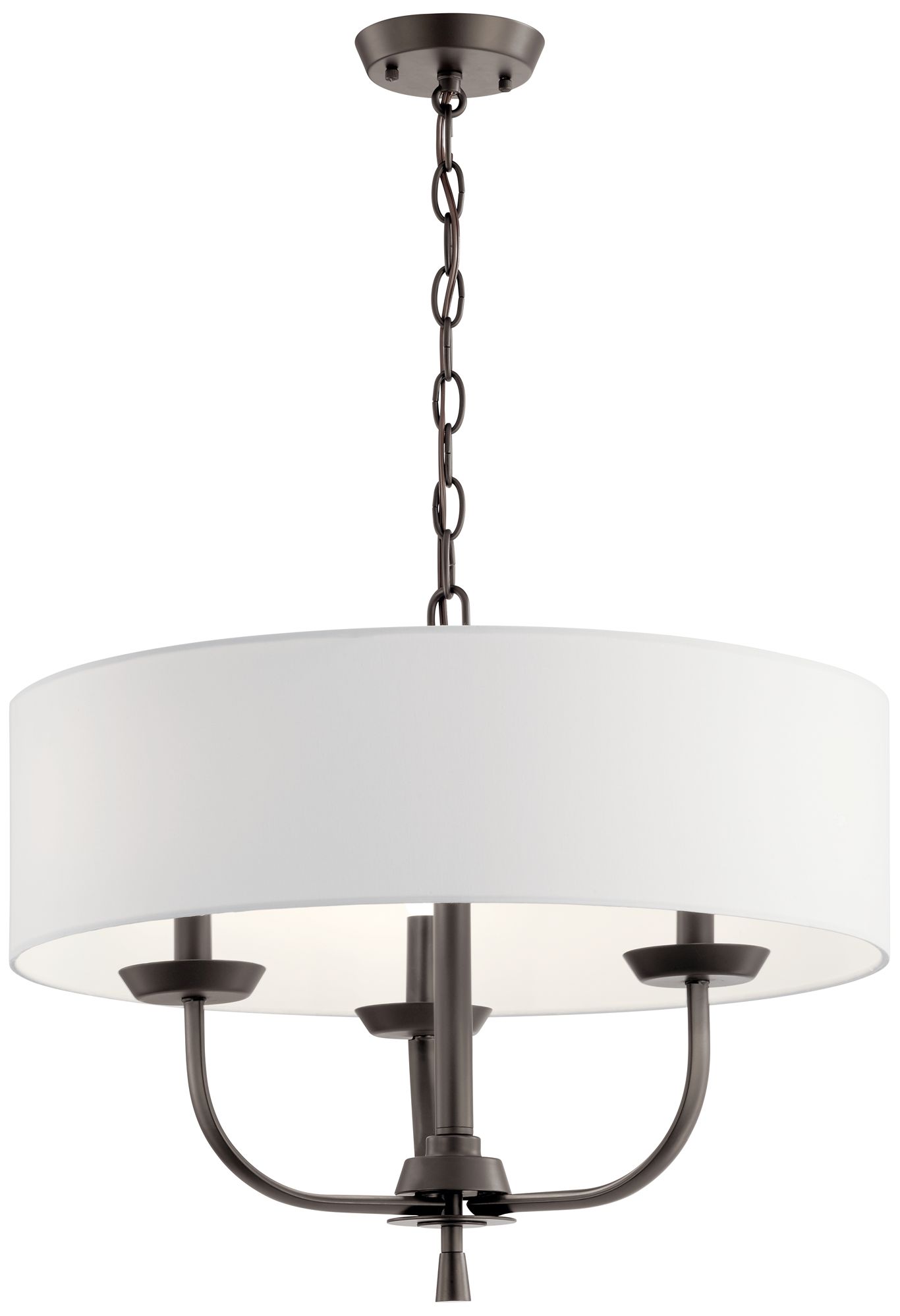 Kichler Kennewick 20" Wide Olde Bronze 3-Light Drum Shade Chandelier