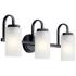 Kichler Kennewick 22 3/4" Wide Black 3-Light Bath Light