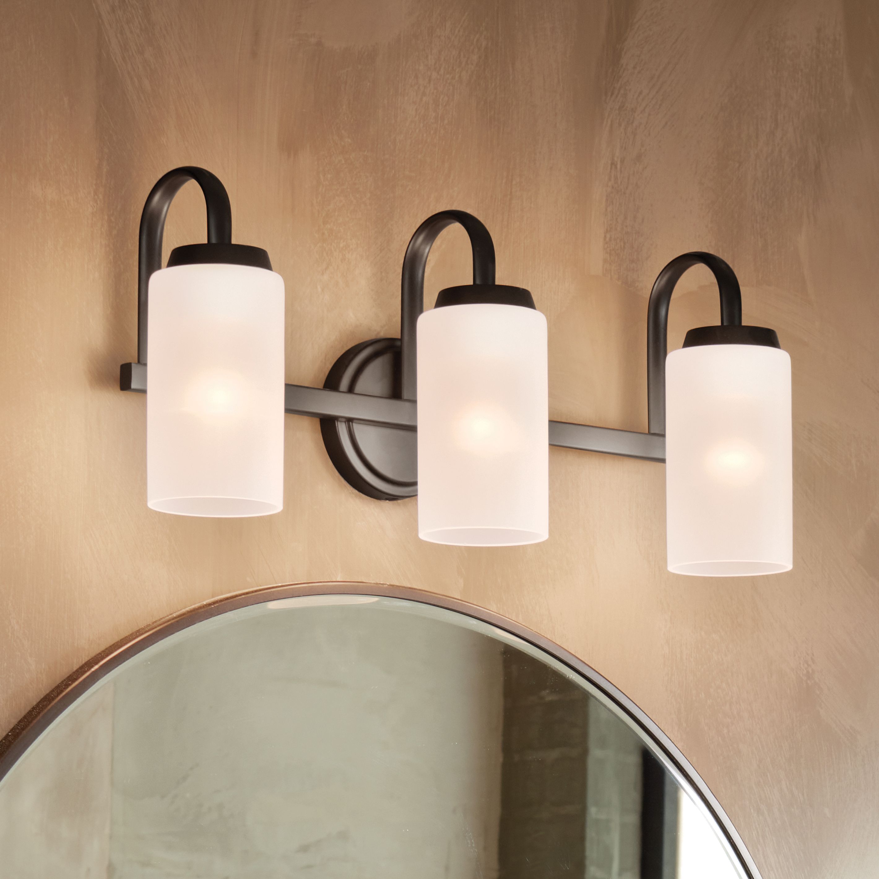 Kichler Kennewick 22 3/4" Wide Black 3-Light Bath Light