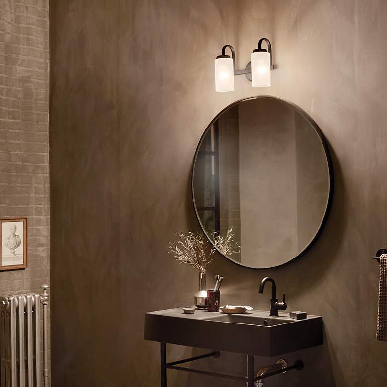 Image 6 Kichler Kennewick 9 3/4" High Black 2-Light Wall Sconce more views