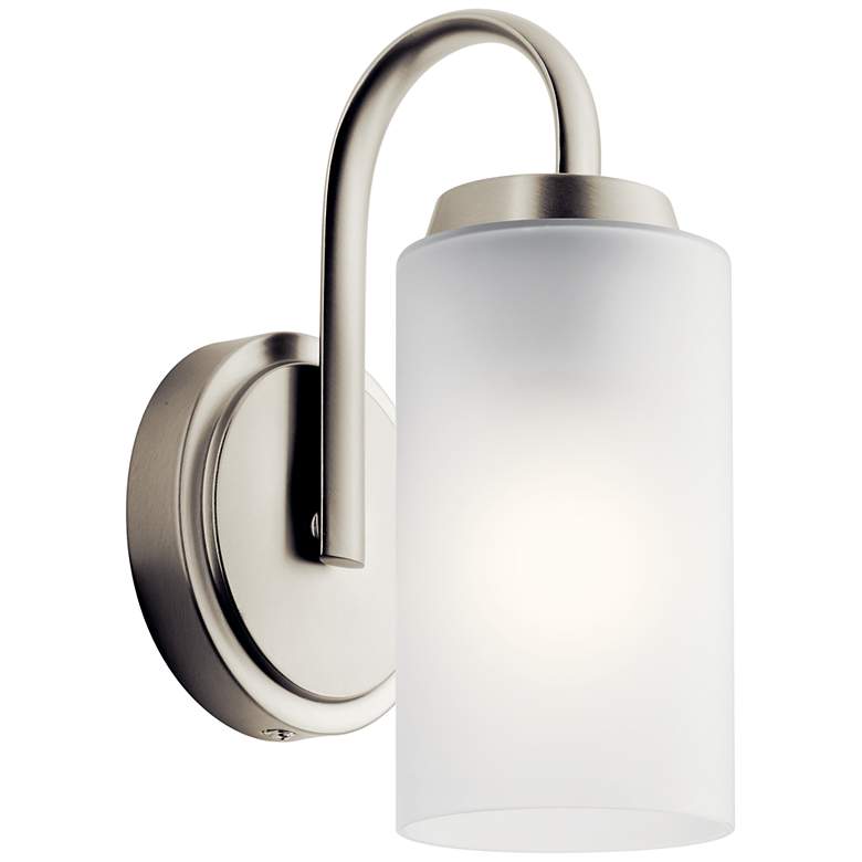 Image 1 Kichler Kennewick 9 3/4" High Brushed Nickel Wall Sconce