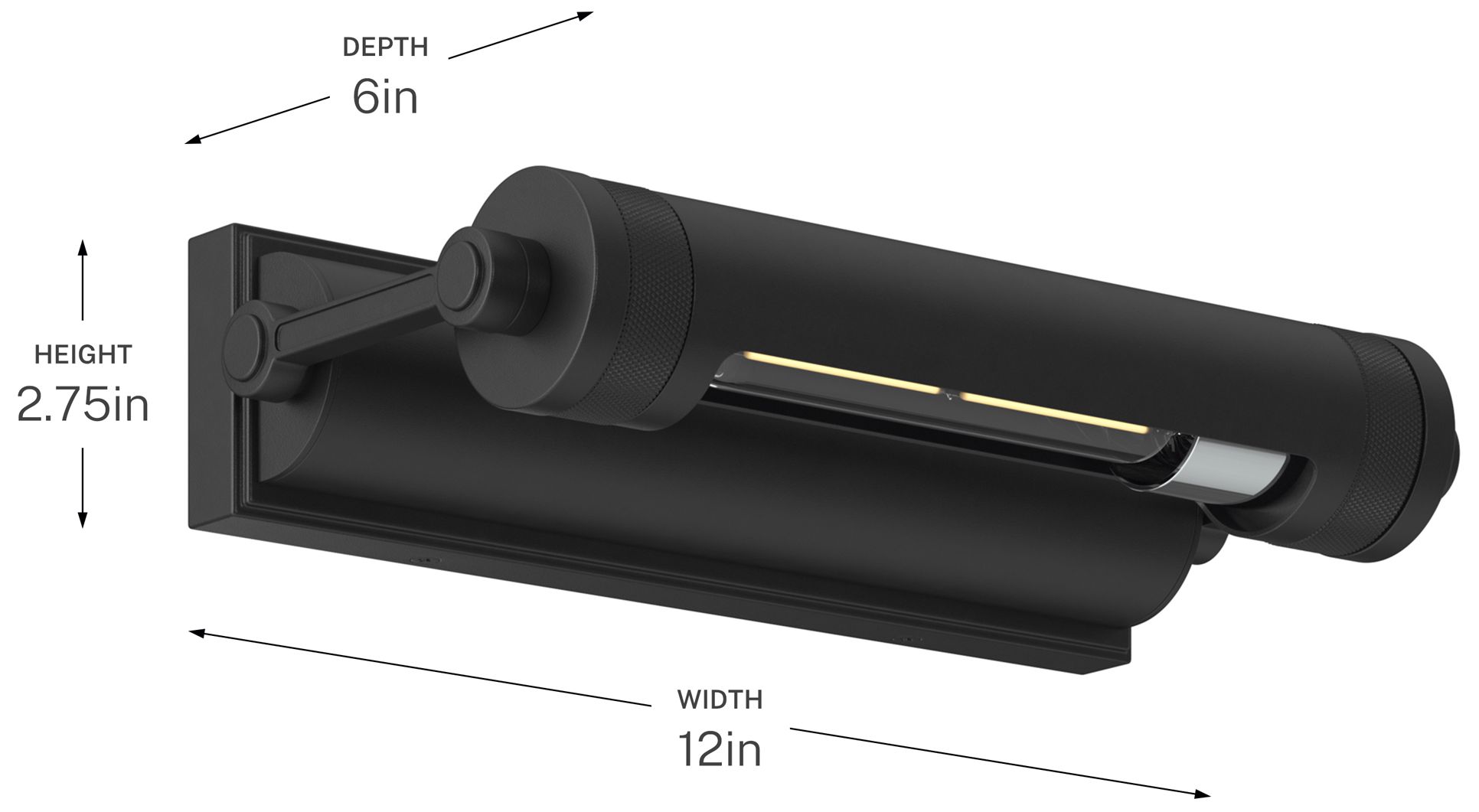 Kichler Kenton 12" 1-Light Picture Light in Black