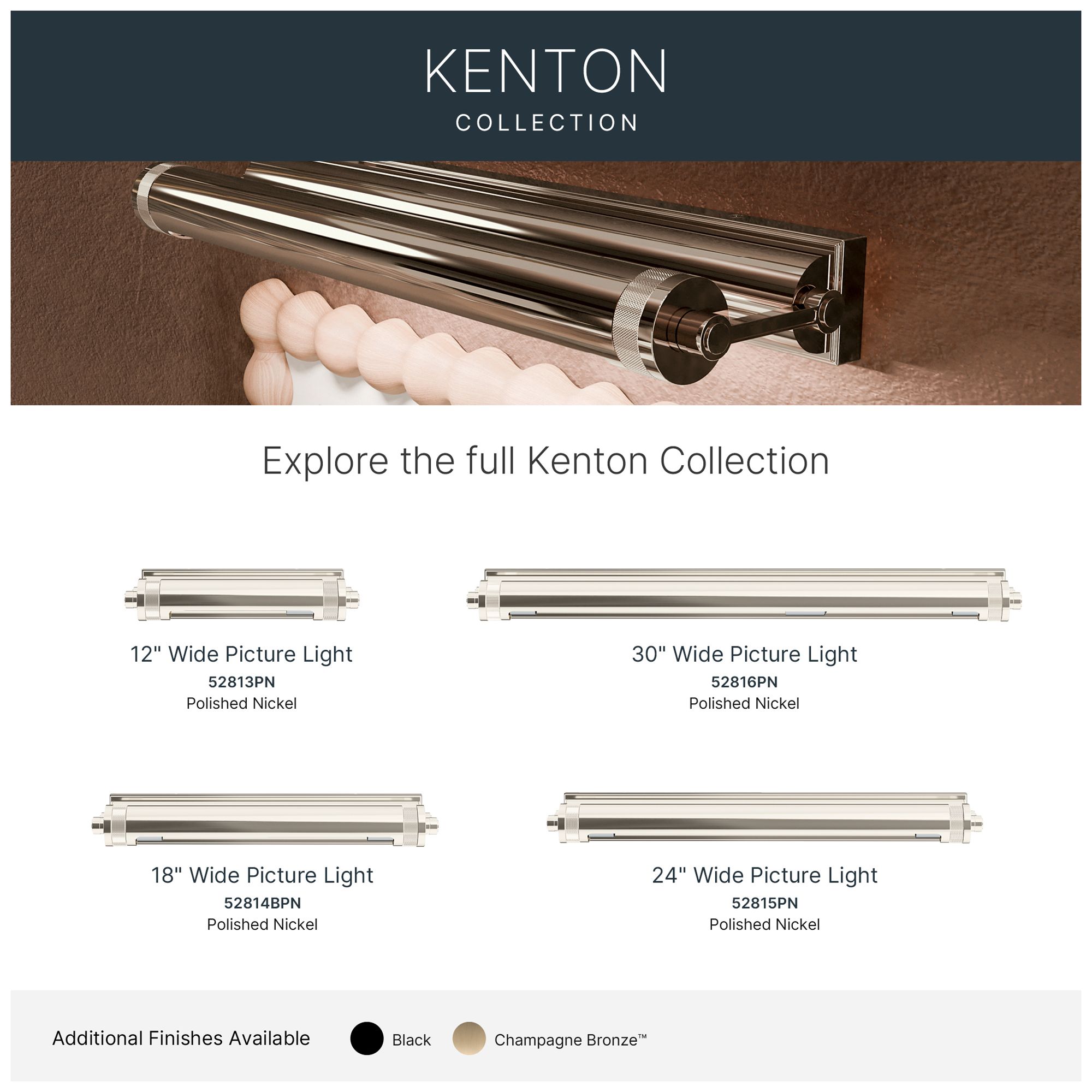 Kichler Kenton 24" 2-Light Picture Light in Polished Nickel
