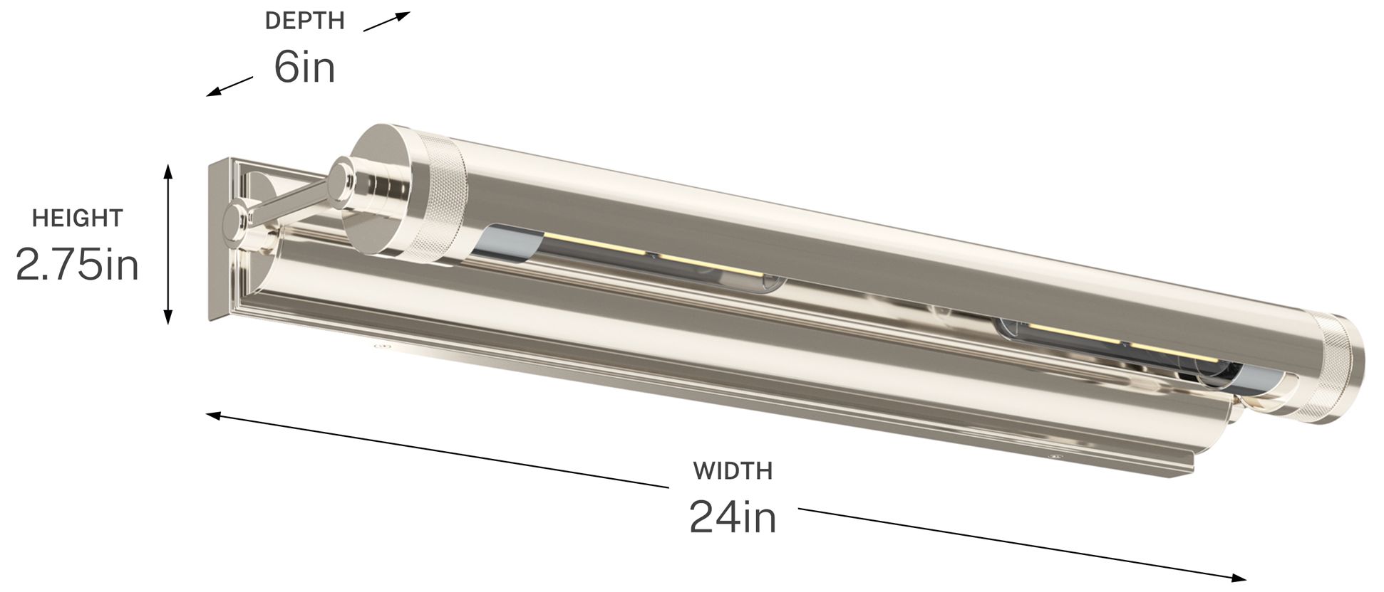 Kichler Kenton 24" 2-Light Picture Light in Polished Nickel