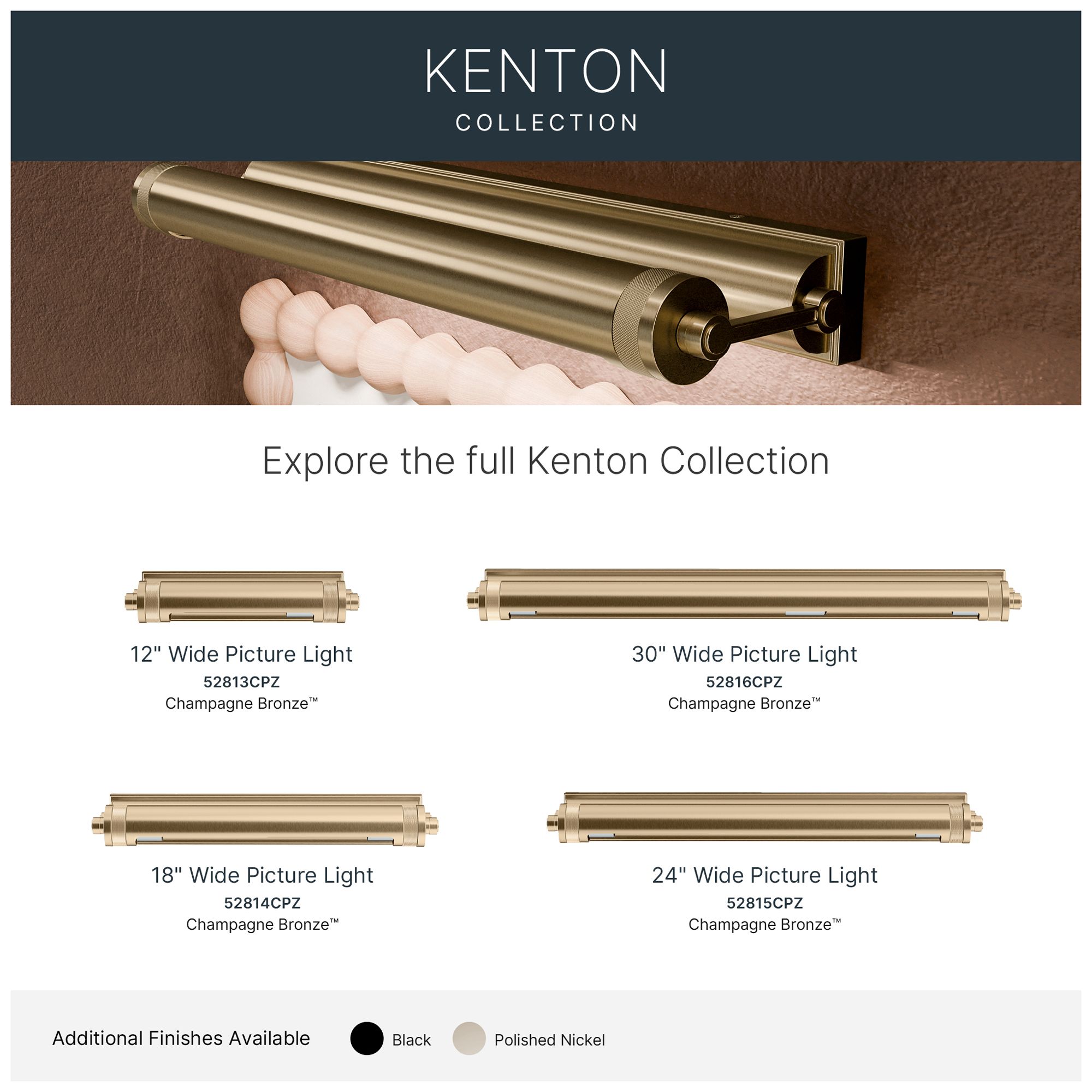 Kichler Kenton 24" 2-Light Picture Light in Champagne Bronze