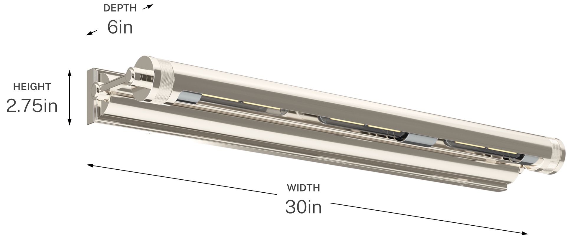 Kichler Kenton 30" 3-Light Picture Light in Polished Nickel