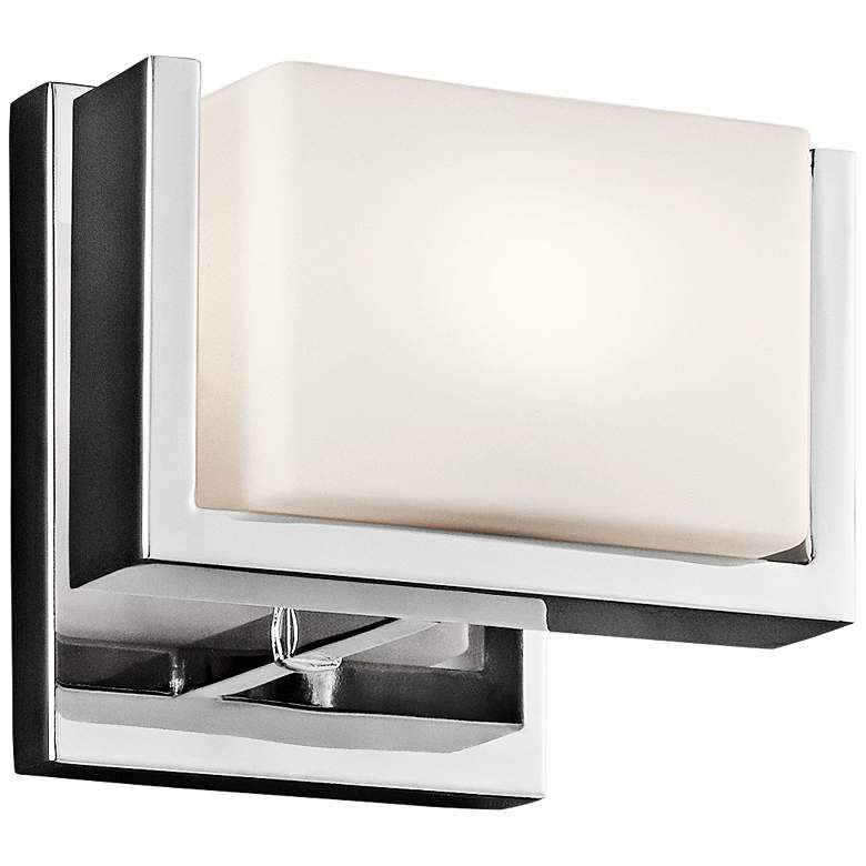Image 1 Kichler Keo 6 inch High Chrome and Glass Wall Sconce