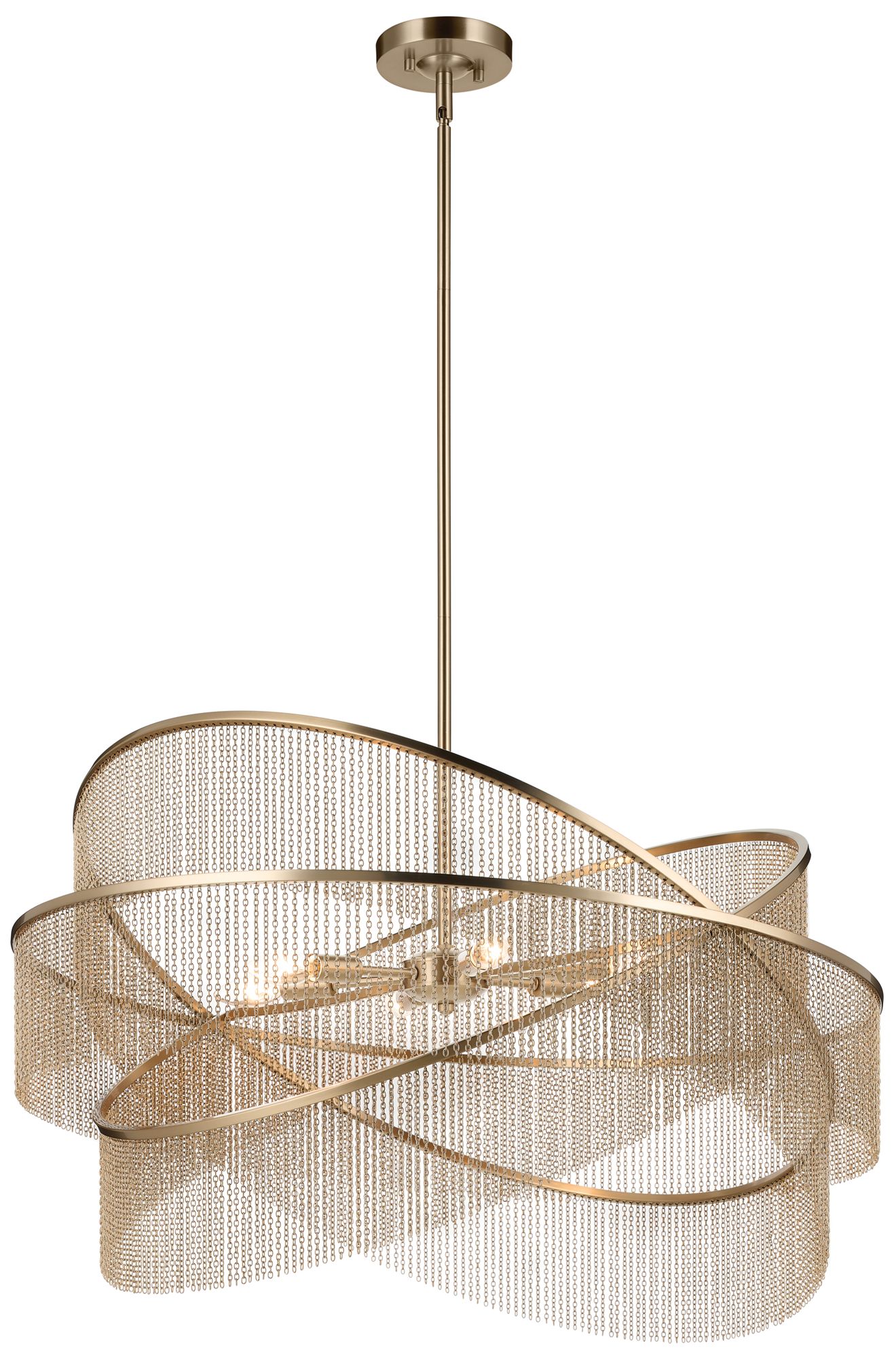 Thumbnail2 of Kichler Khaite 32" 6-Light Chandelier in Champagne Bronze