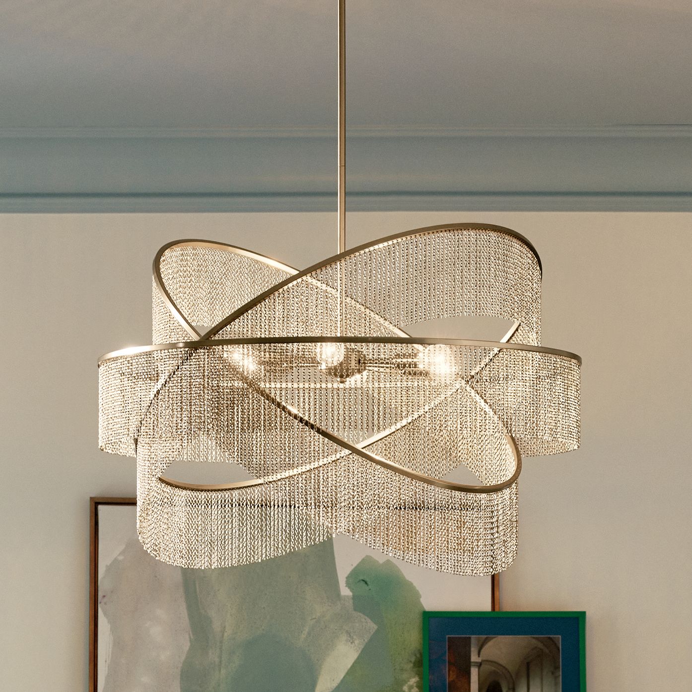 Thumbnail1 of Kichler Khaite 32" 6-Light Chandelier in Champagne Bronze