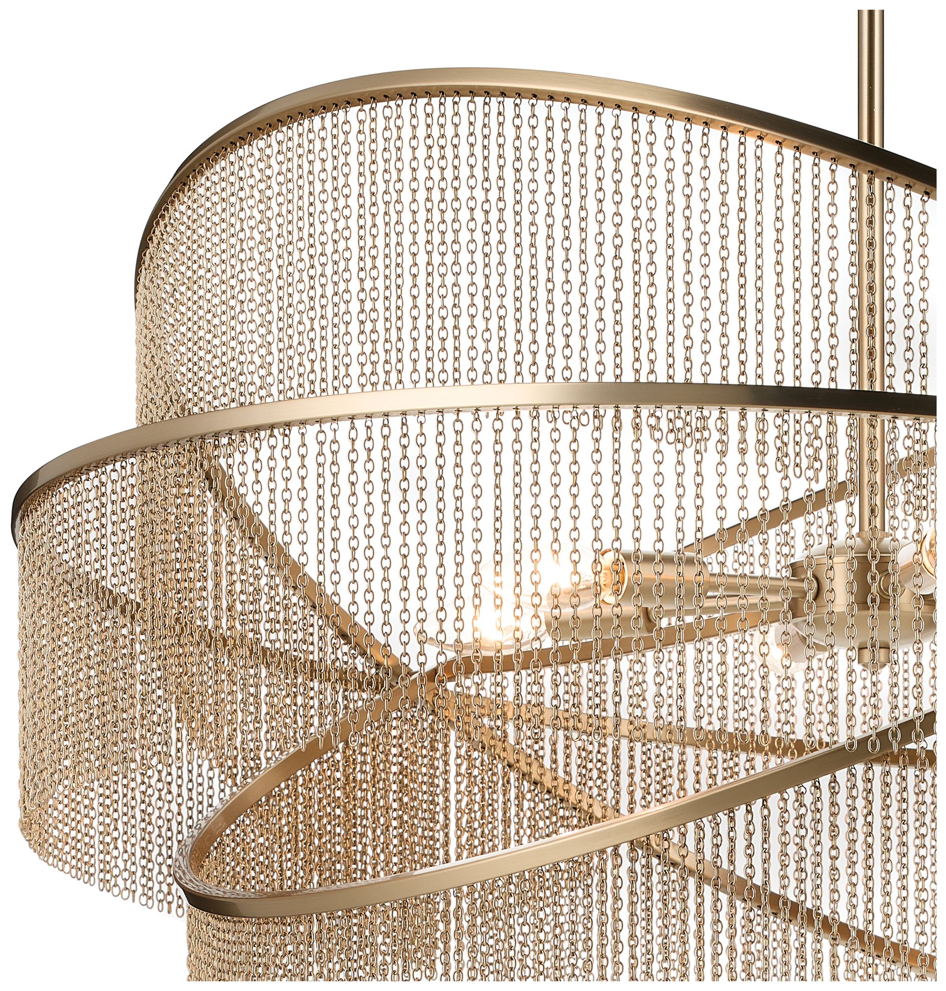 Kichler Khaite 32" 6-Light Chandelier in Champagne Bronze