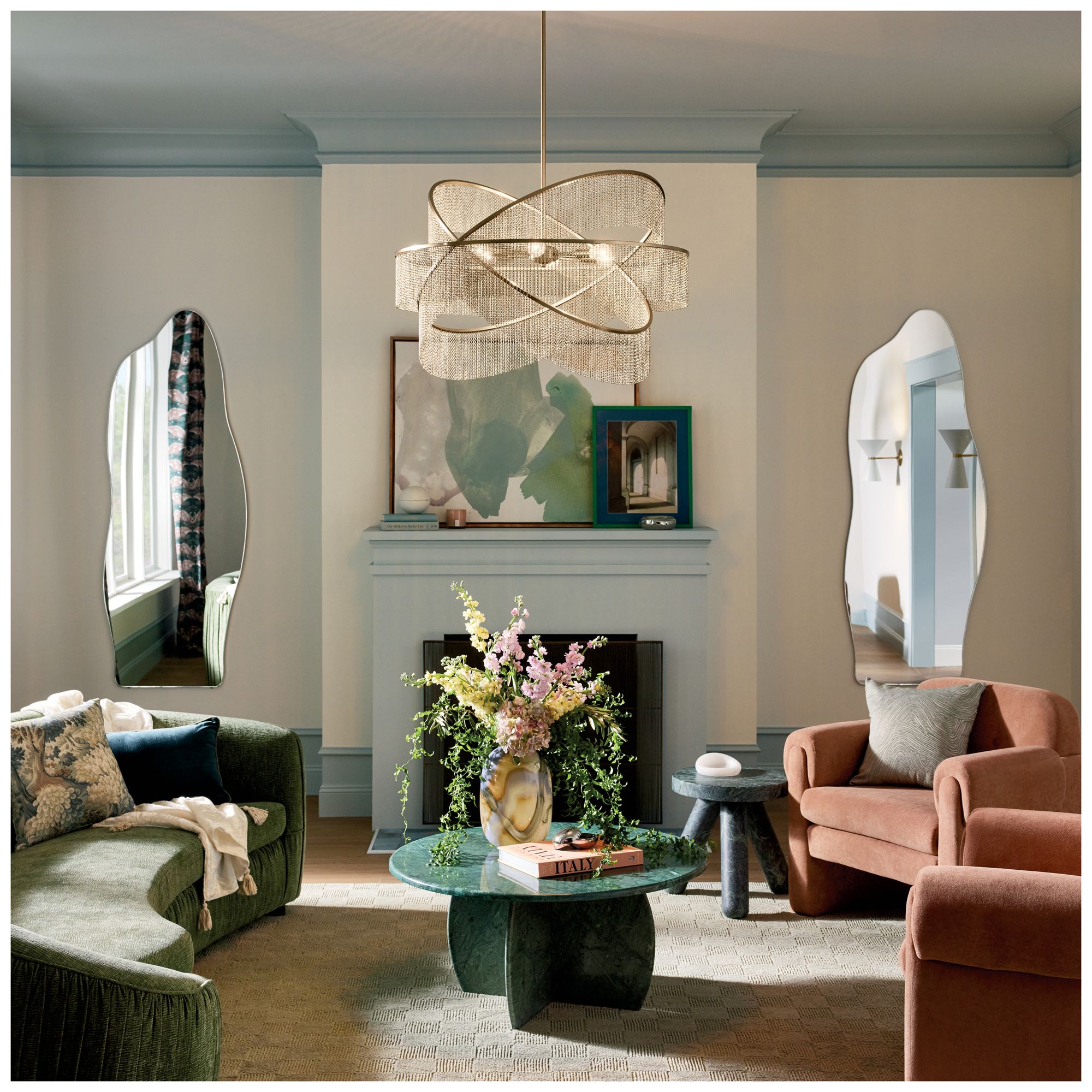 Kichler Khaite 32" 6-Light Chandelier in Champagne Bronze