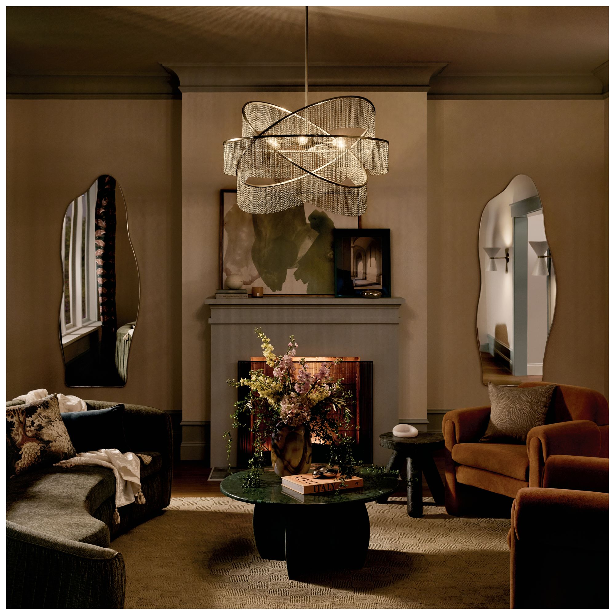 Kichler Khaite 32" 6-Light Chandelier in Champagne Bronze