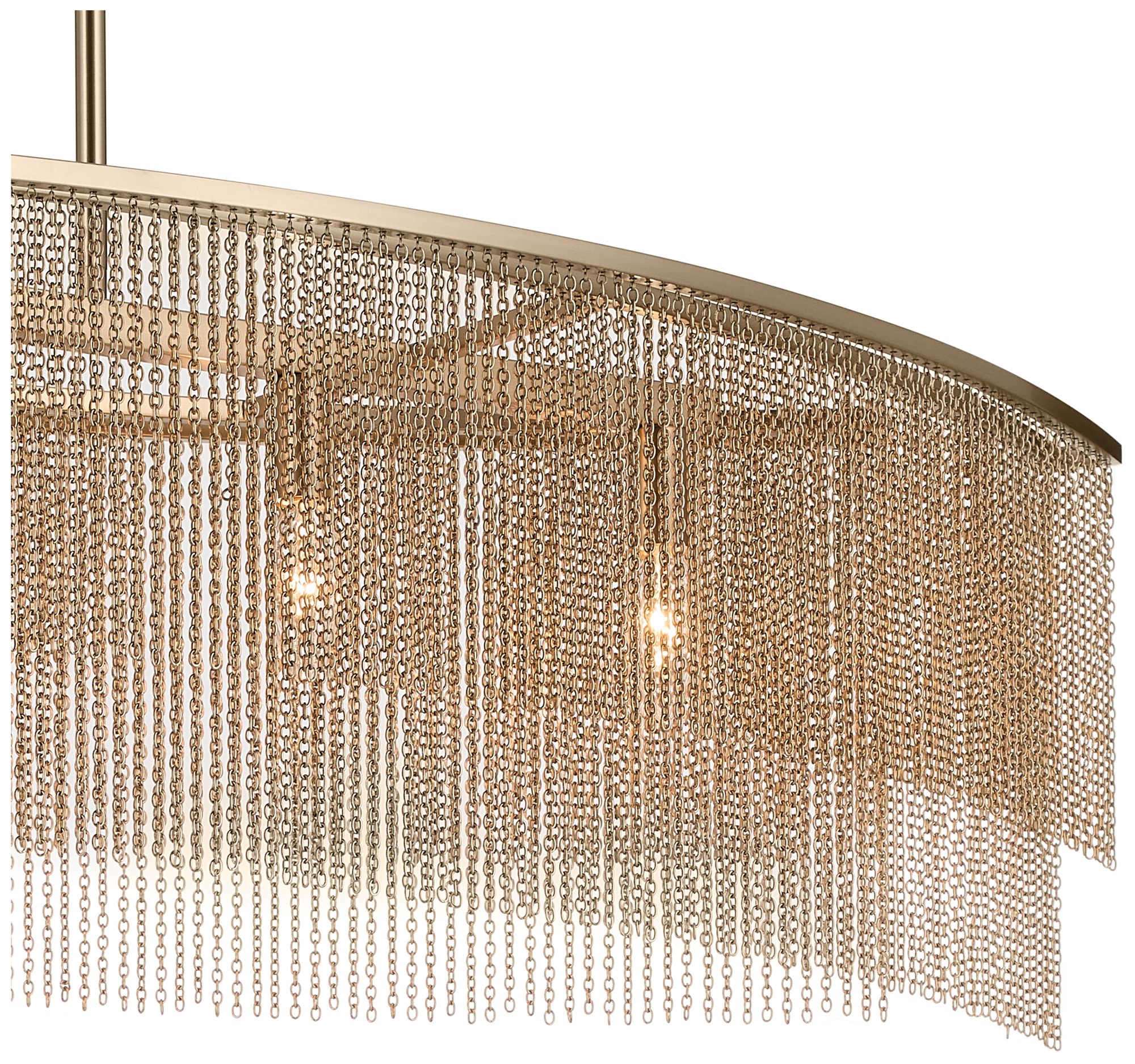 Image 5 Kichler Khaite 46.5" 5-Light Linear Chandelier in Champagne Bronze more views