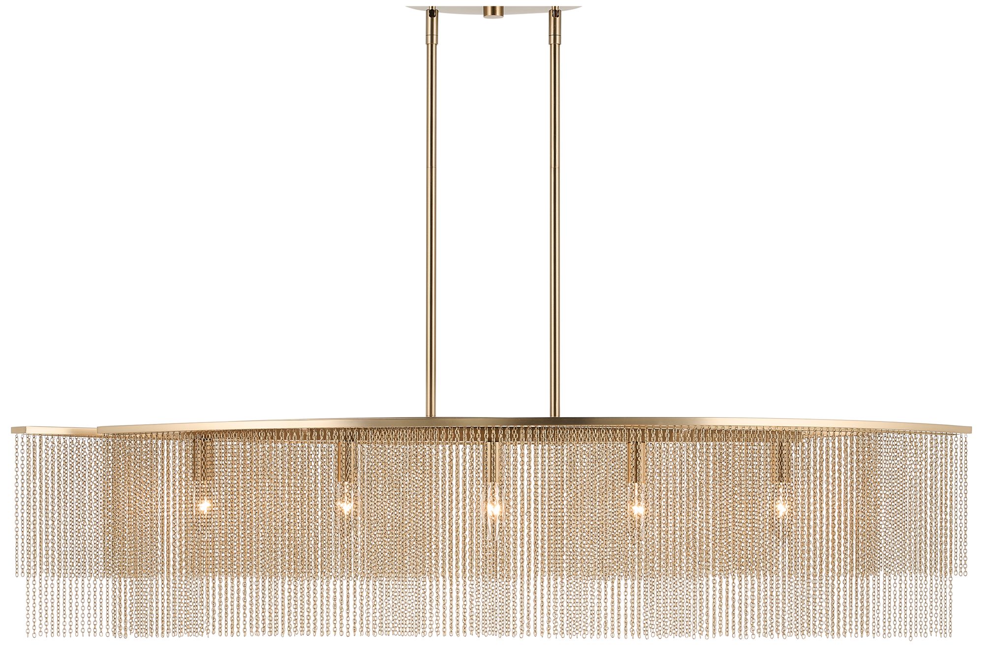 Image 6 Kichler Khaite 46.5" 5-Light Linear Chandelier in Champagne Bronze more views