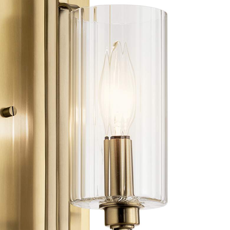 Image 2 Kichler Kimrose 14 inch High Brushed Natural Brass Wall Sconce more views