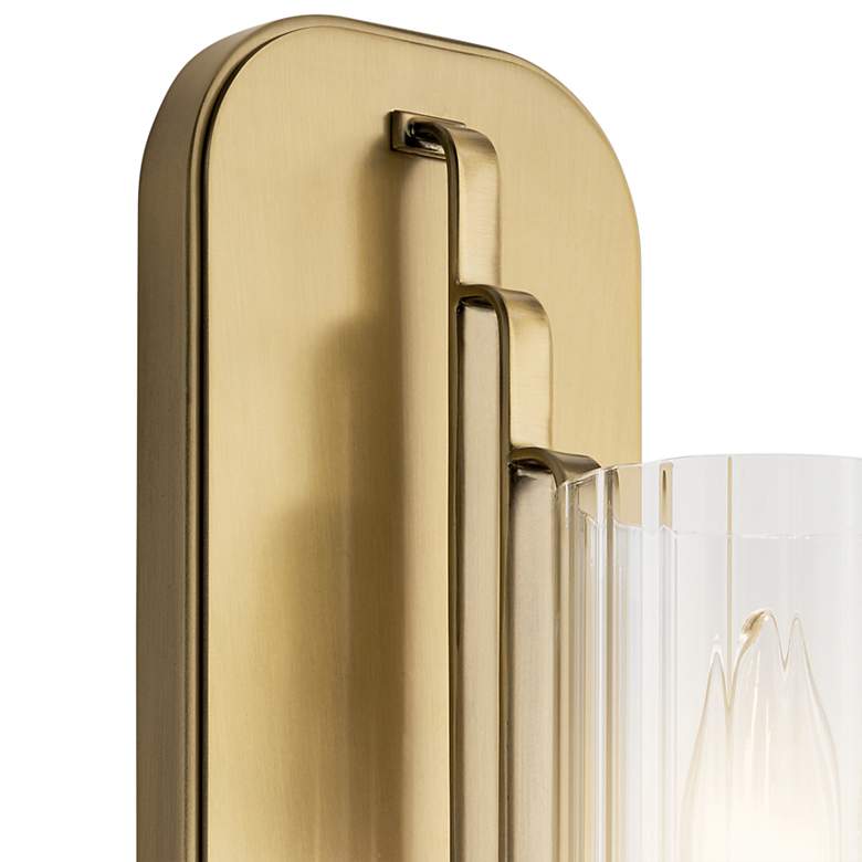Image 3 Kichler Kimrose 14 inch High Brushed Natural Brass Wall Sconce more views
