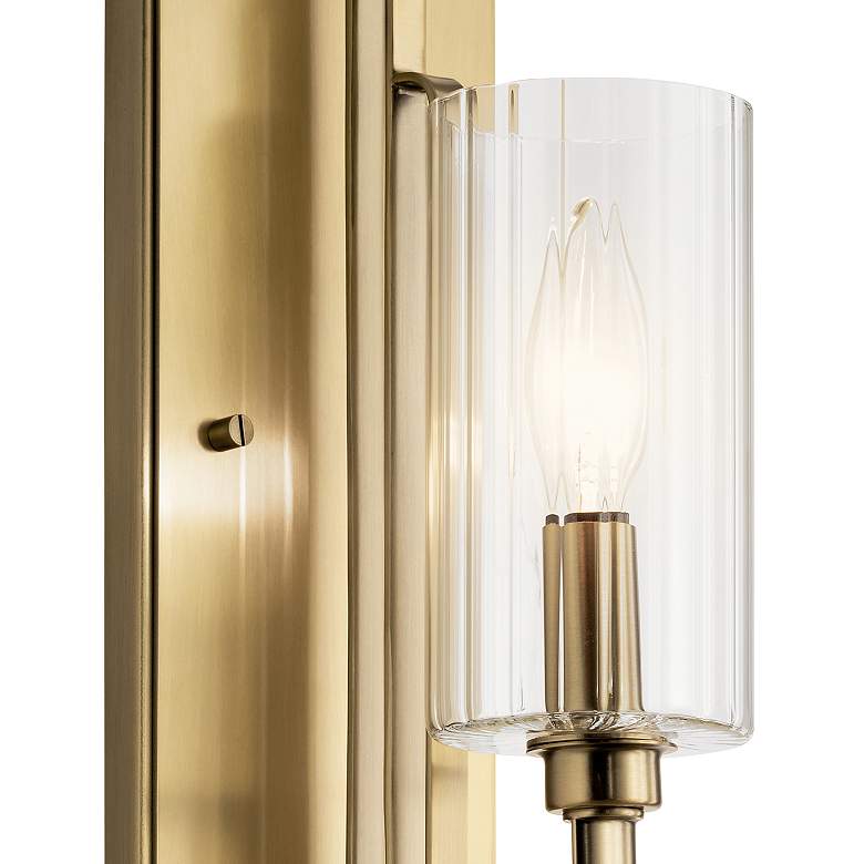 Image 5 Kichler Kimrose 14" High Brushed Natural Brass Wall Sconce more views